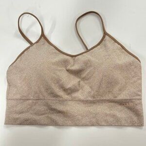 0409 Danskin Light Support Seamless Sports Bra – Nude Beige Stretch Bralette